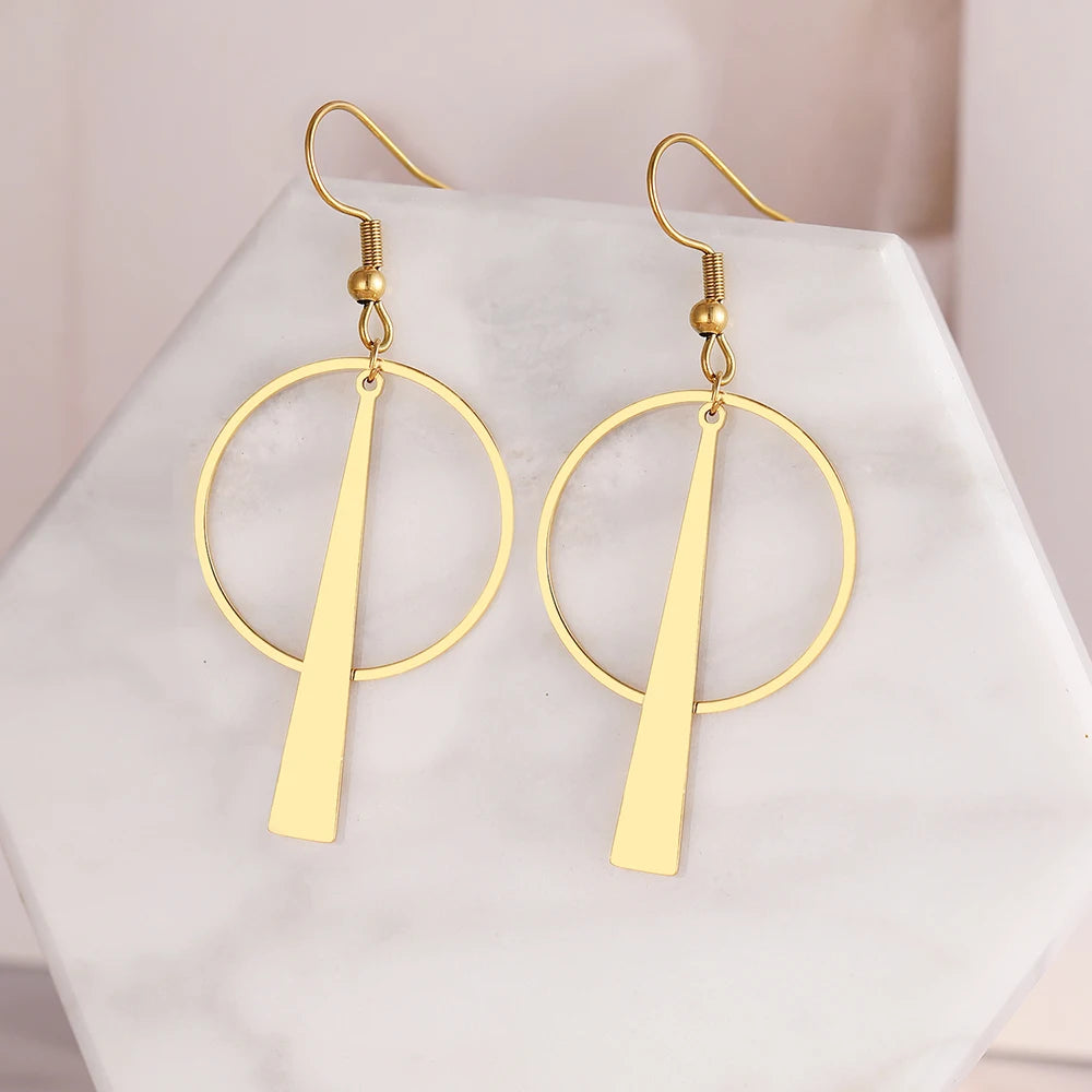 Big Round Stick Earrings