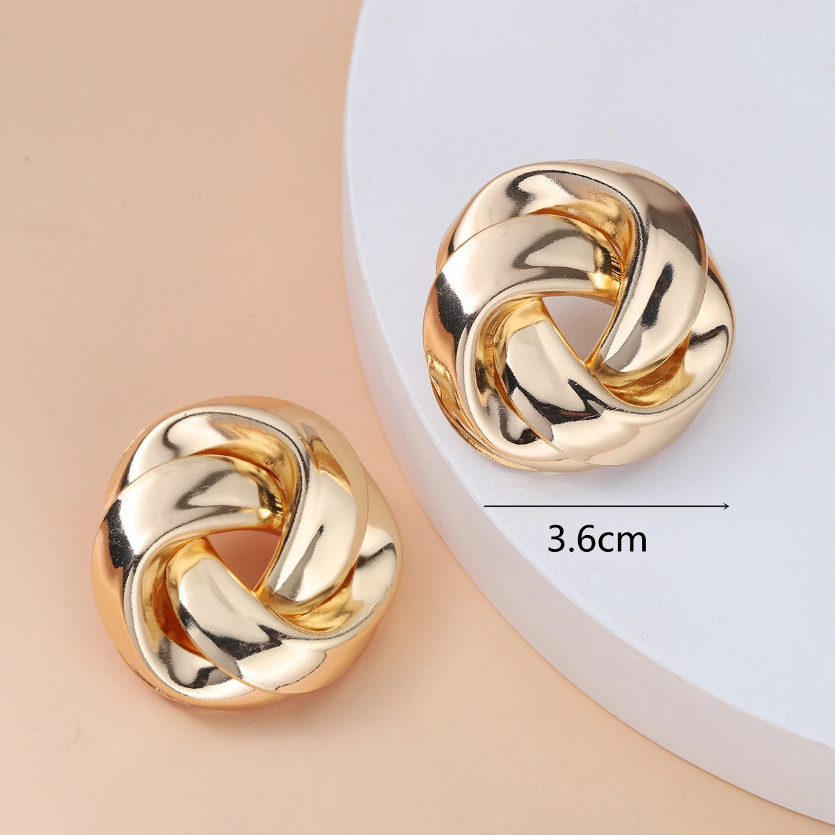 Spiral Twist Knot Rock Earrings