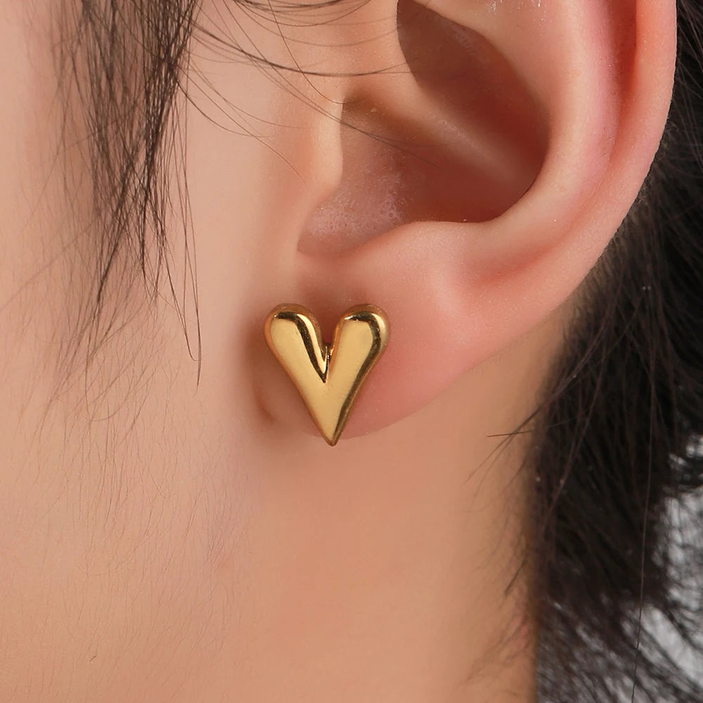 Heart Stud Earrings