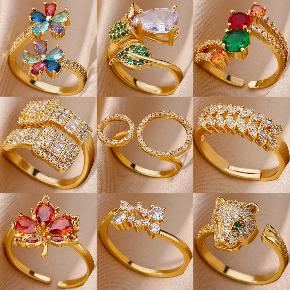 Colorful Zircon Ring