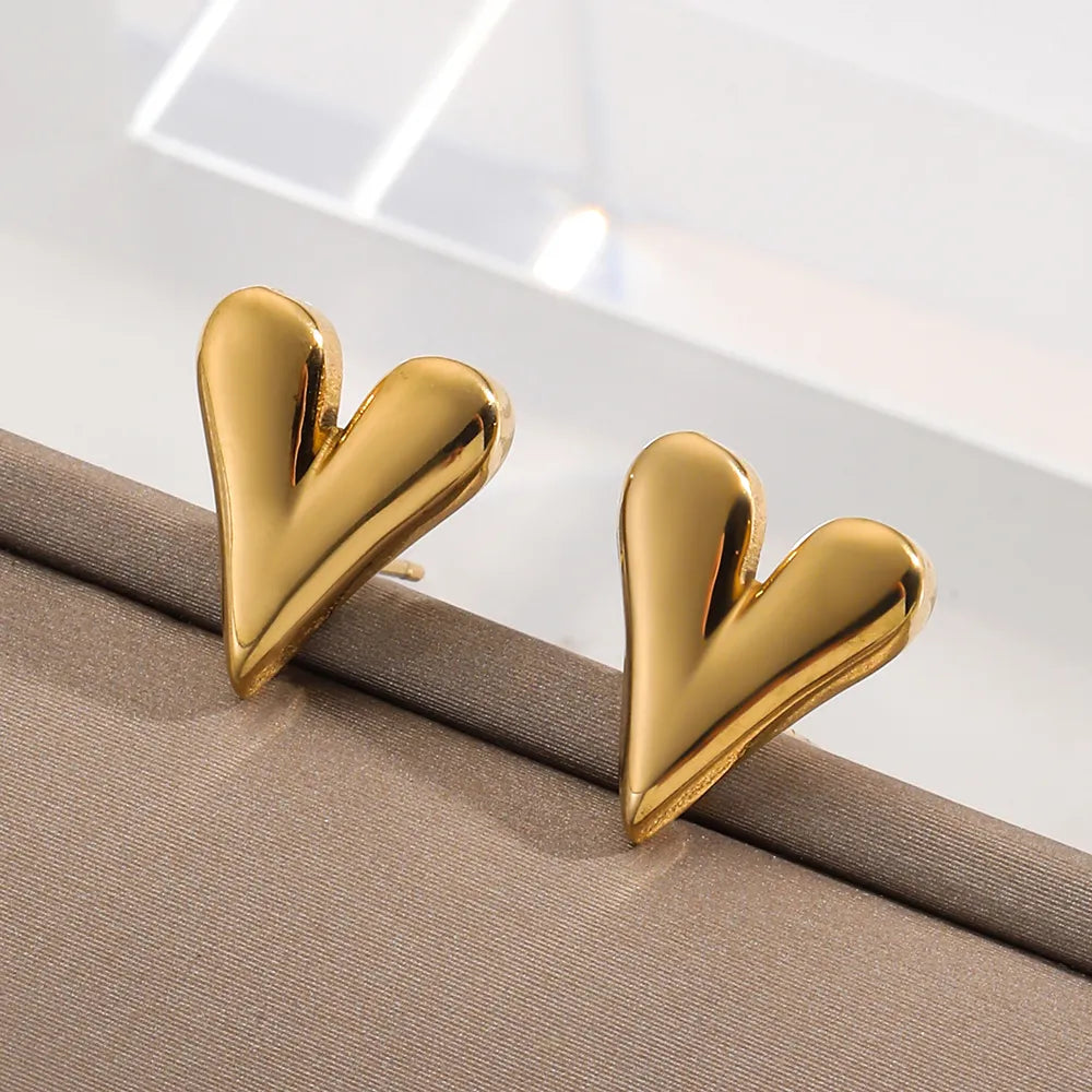 Heart Stud Earrings