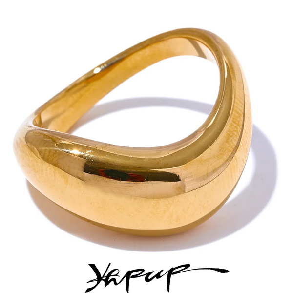 Yhpup Minimalist Smooth Ring