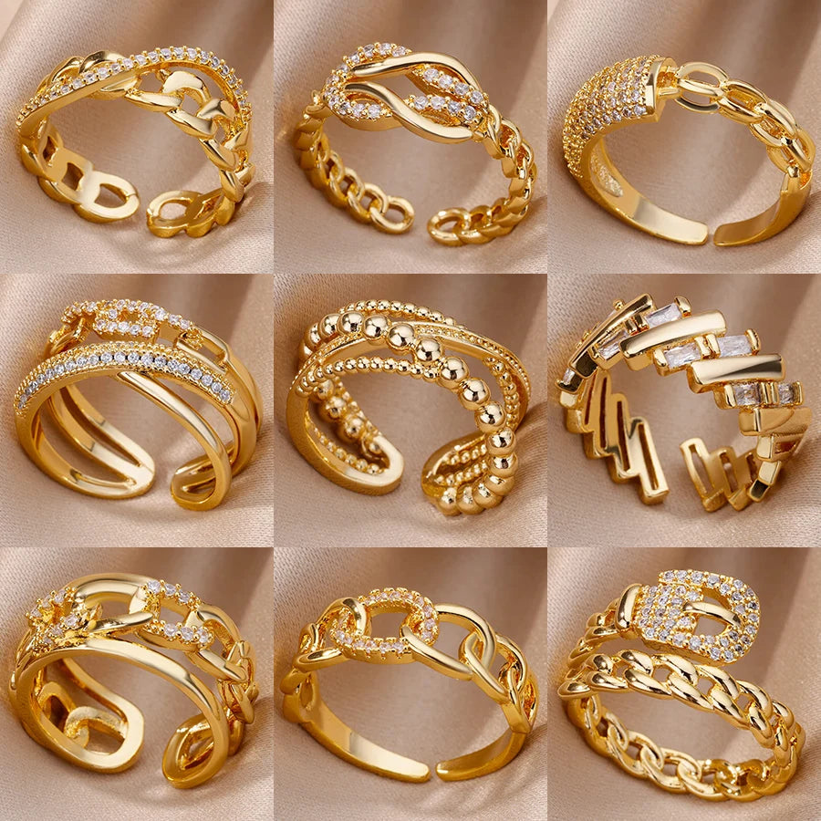 Anillos Cubic Zirconia Finger Ring