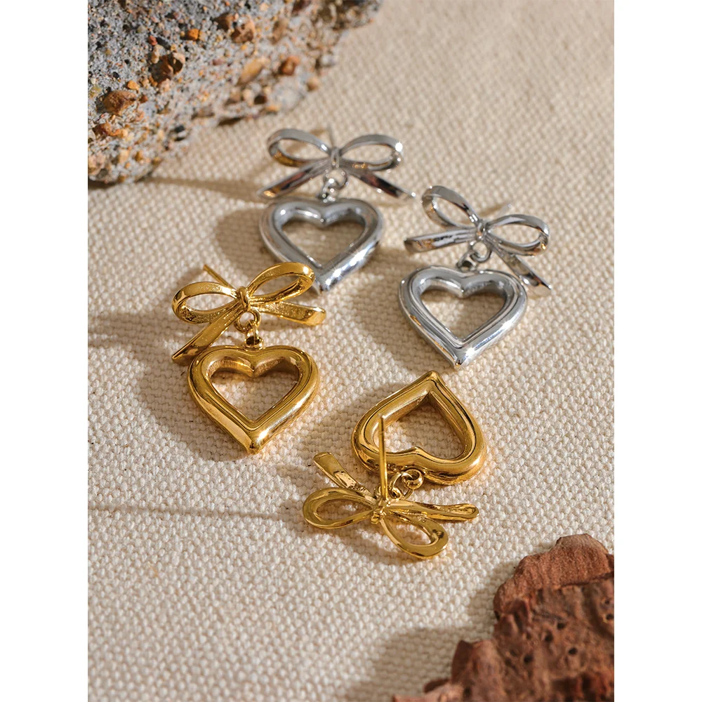 Heart Love Hollow Drop Earrings