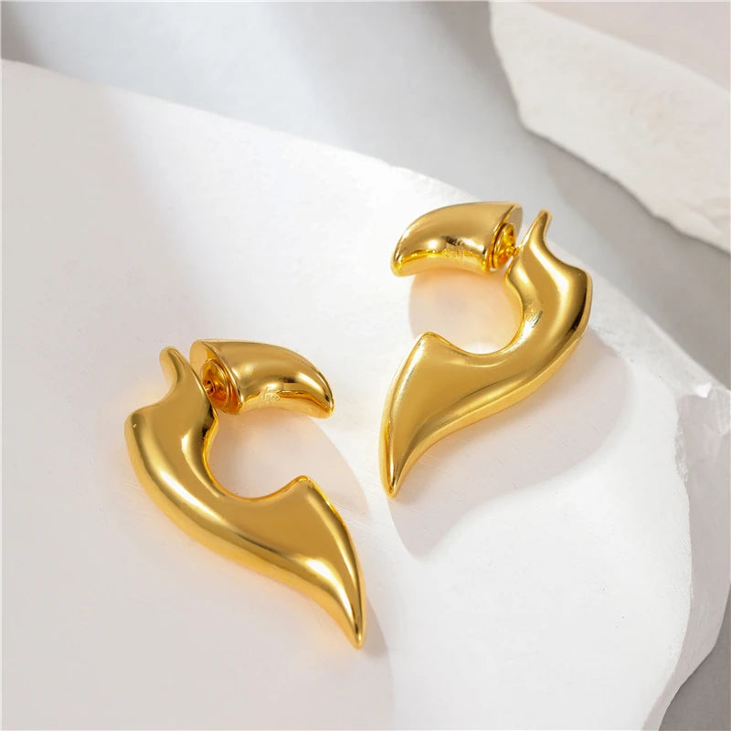 Geometric Design High Earrings