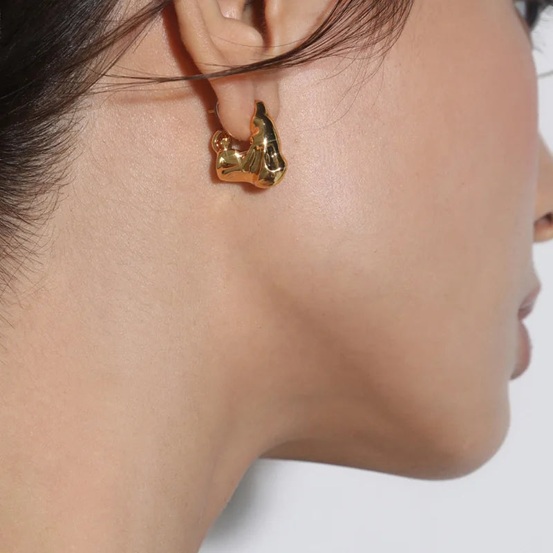 Pleated Lava Earrings