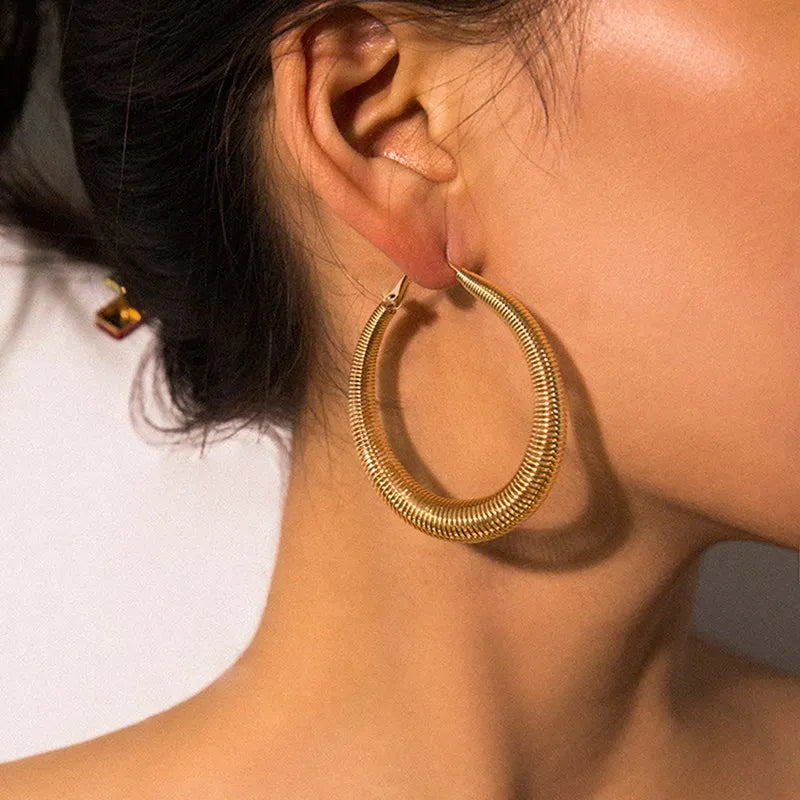 Spiral Twist Knot Rock Earrings