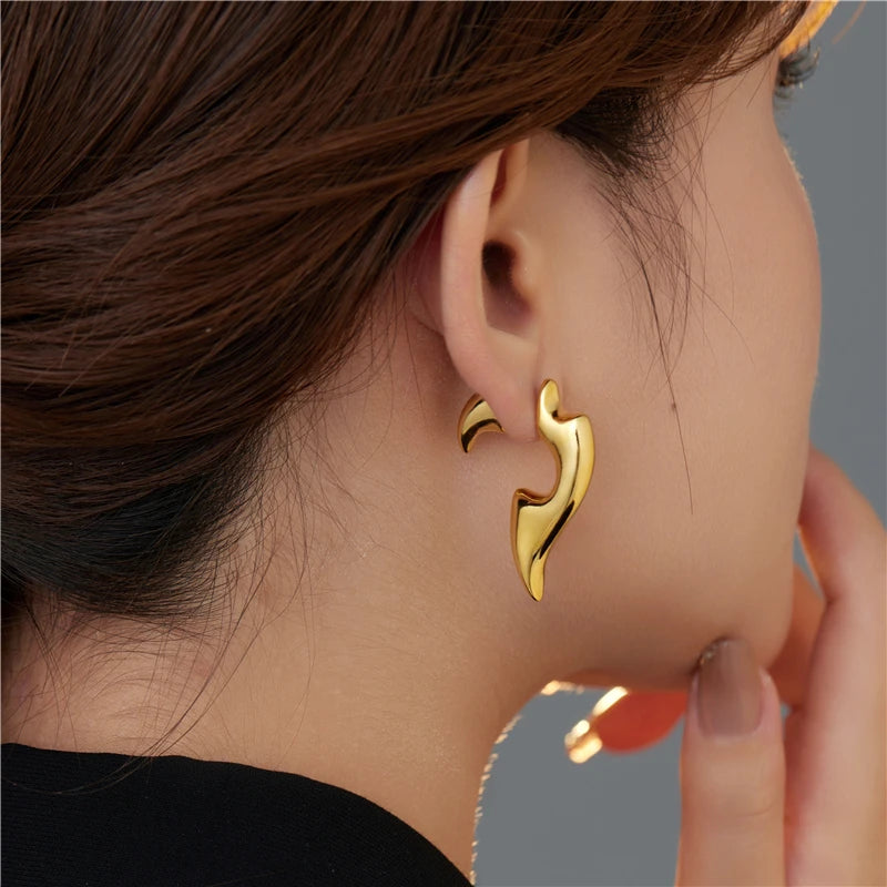 Geometric Design High Earrings