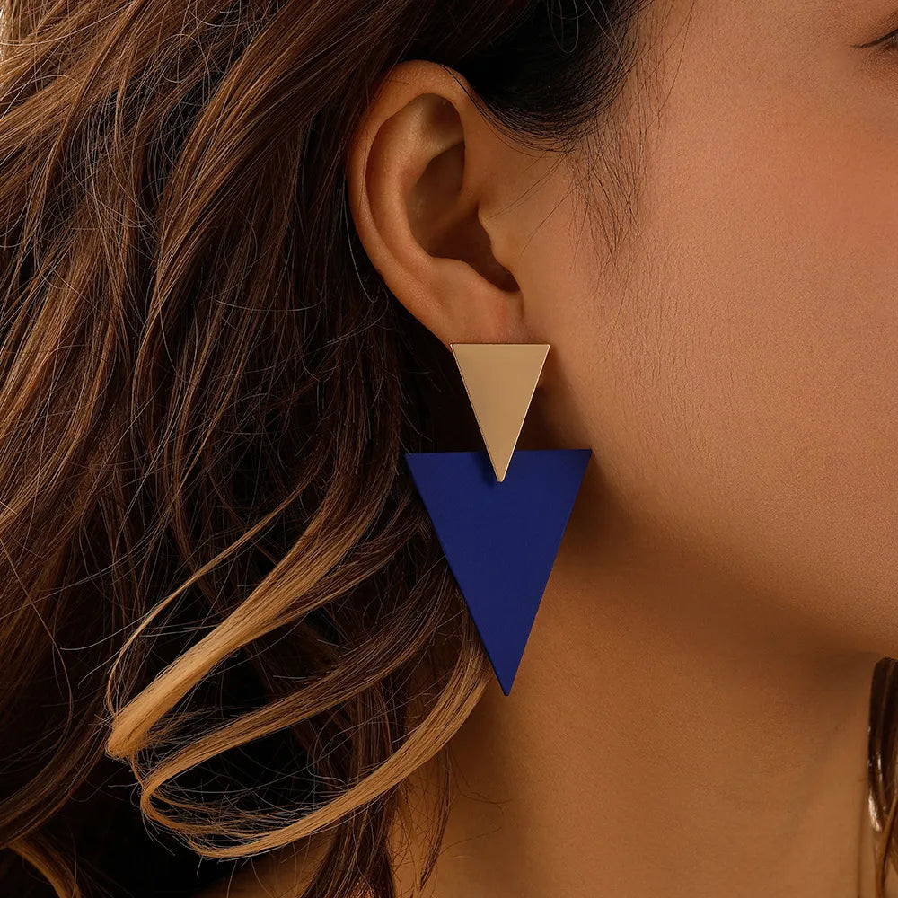 Geometric Triangle Earrings