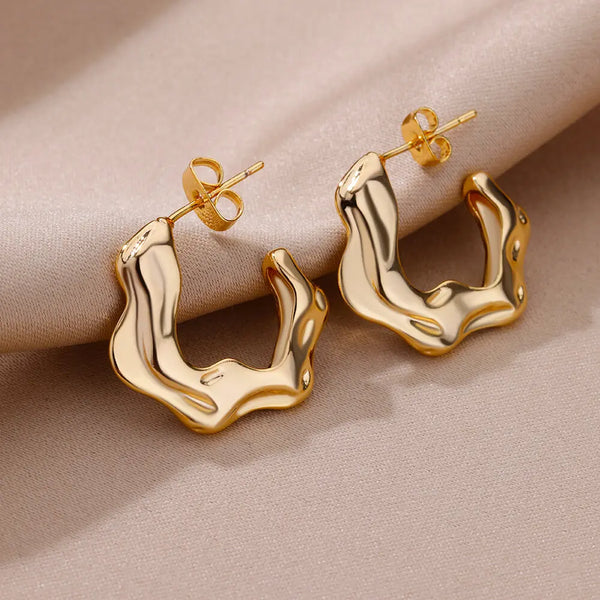 C Shaped Earrings