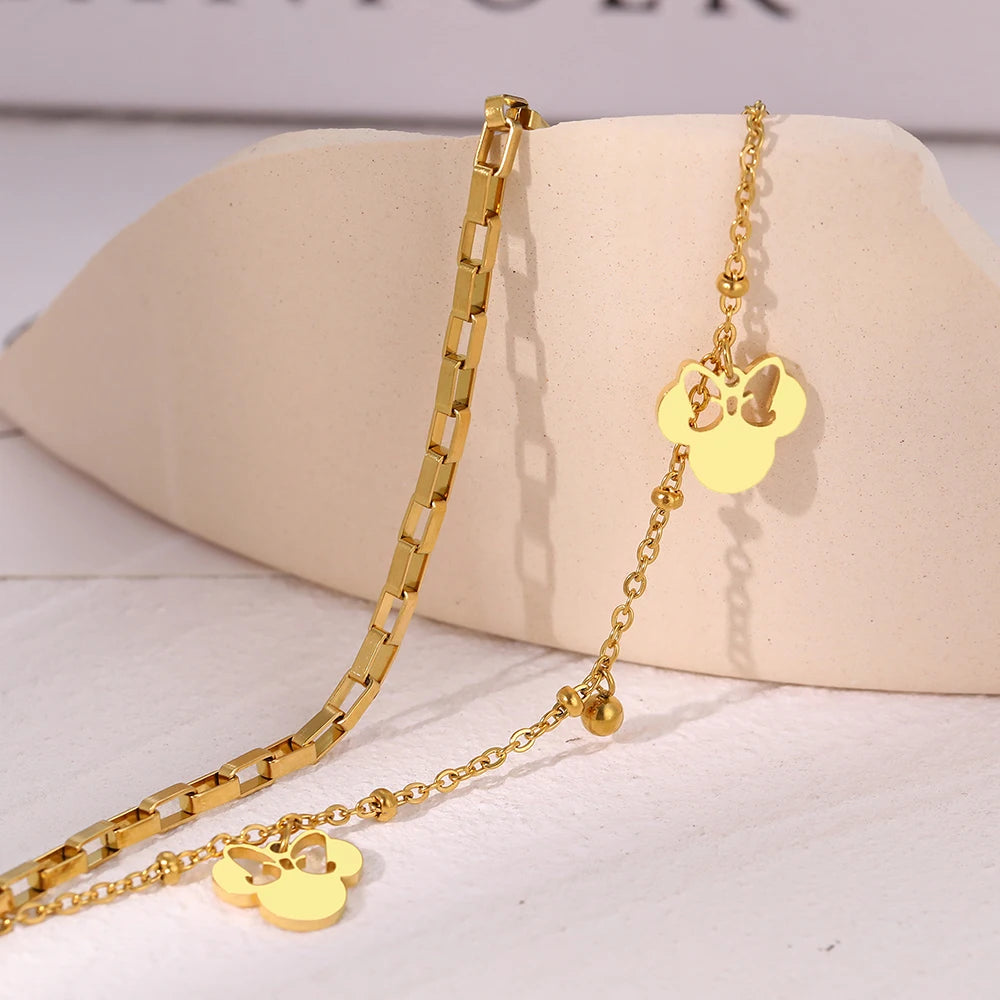 Pendant Bells Beads Layer Chain Bracelet