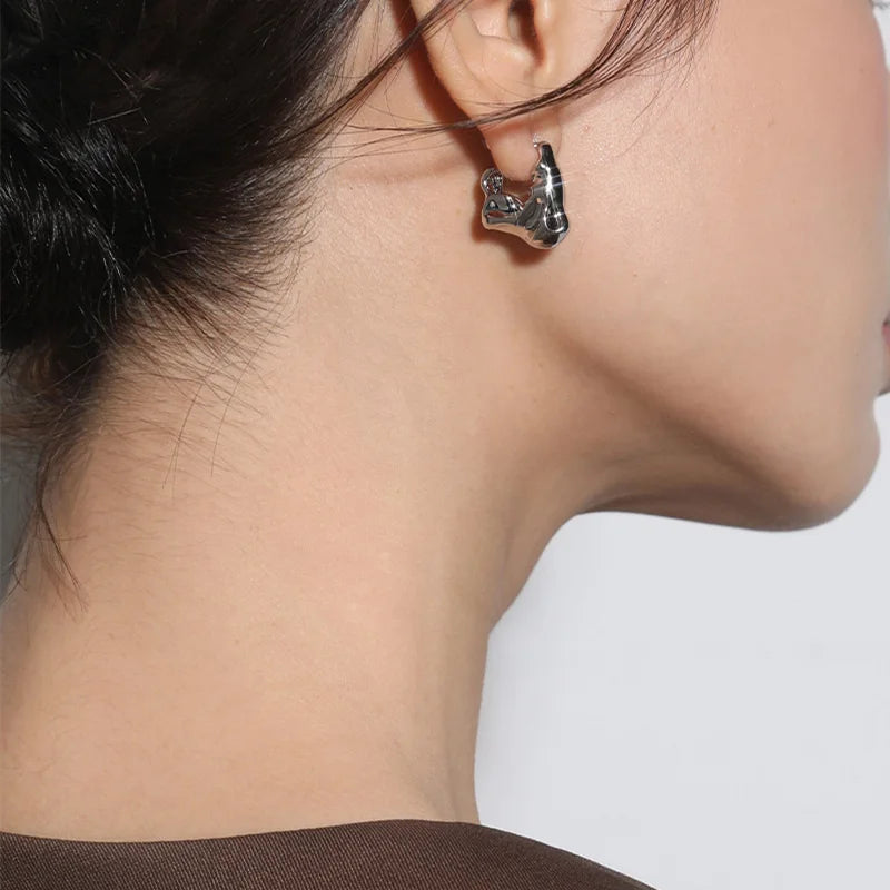 Pleated Lava Earrings