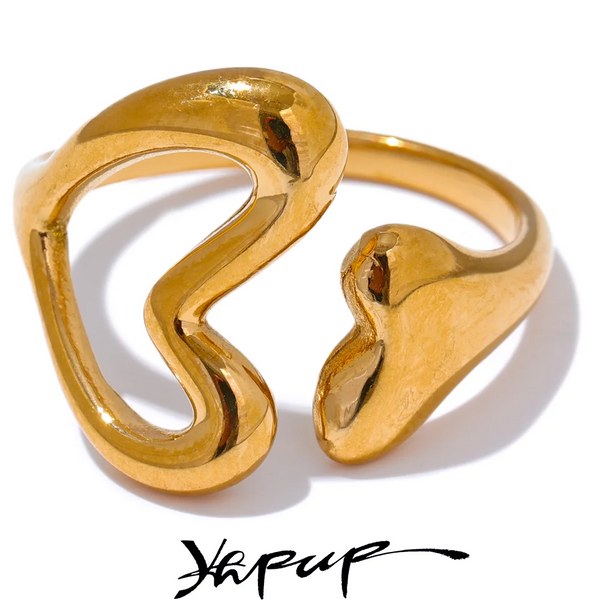 Heart Love Hollow Minimalist Ring