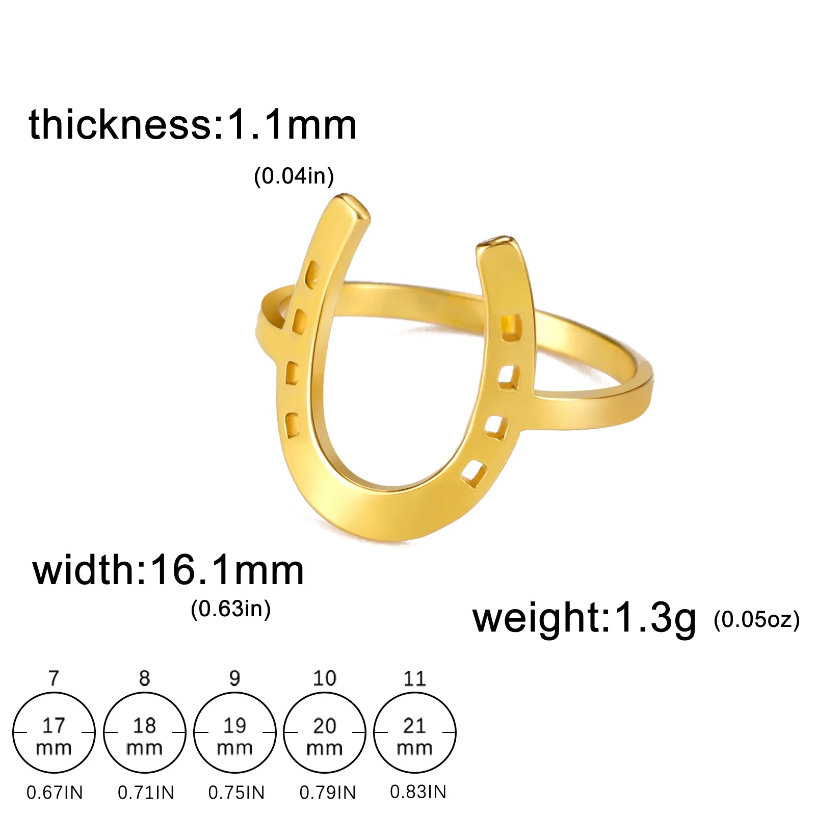 Skyrim U-Shaped Horseshoe Women Ring