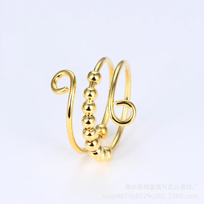 YILUOCD Rotate Beads Ring