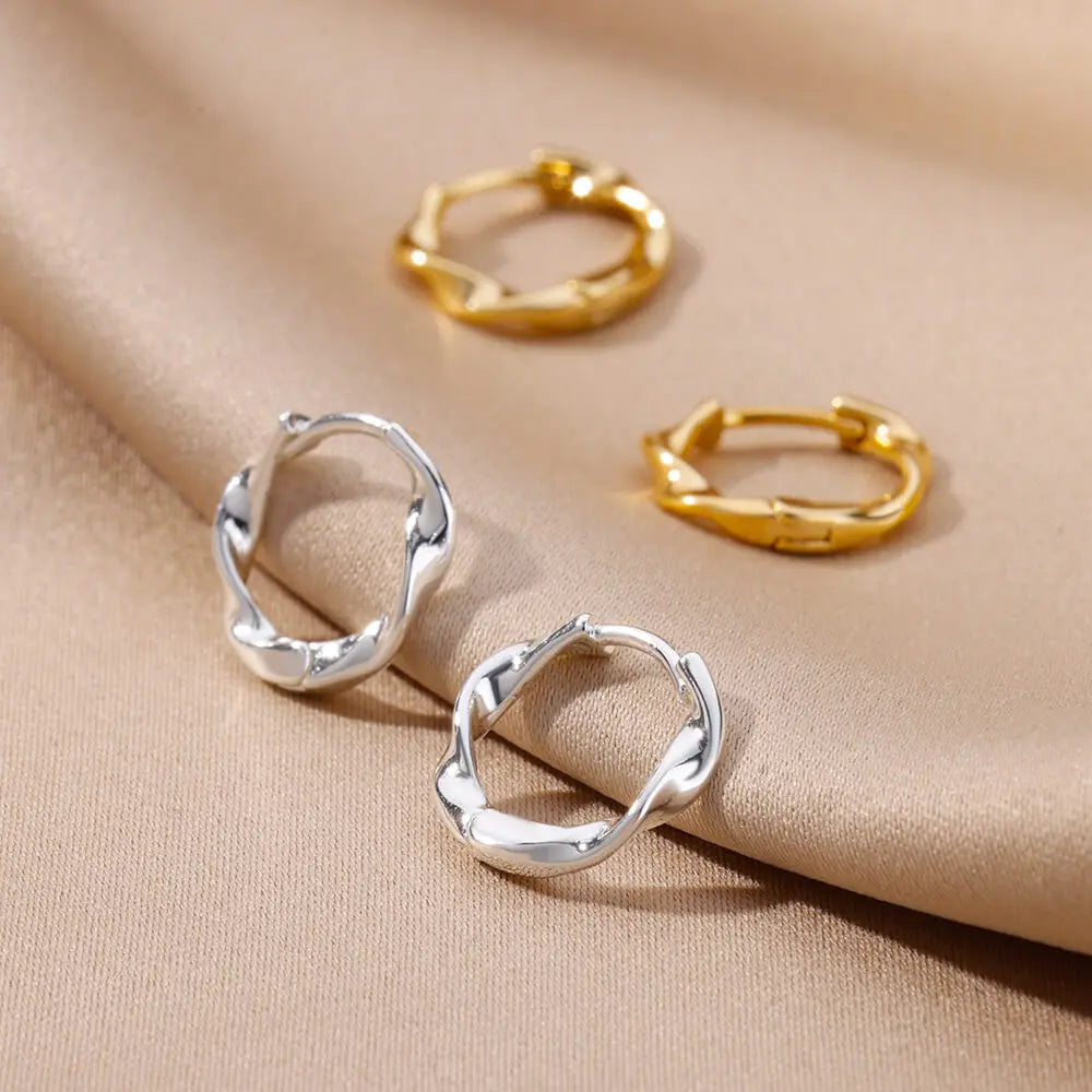 U-Shaped Square Hoop Earrings