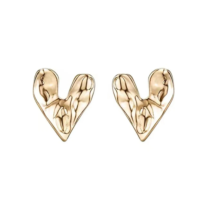 Convex  Heart Earrings