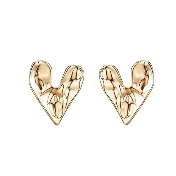 Convex  Heart Earrings