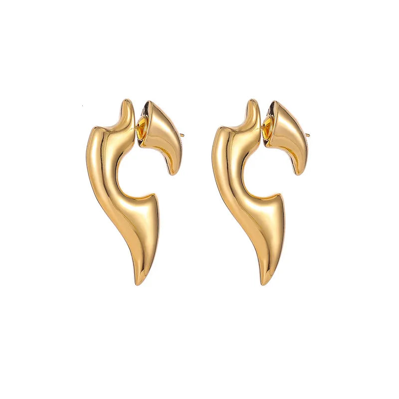 Geometric Design High Earrings