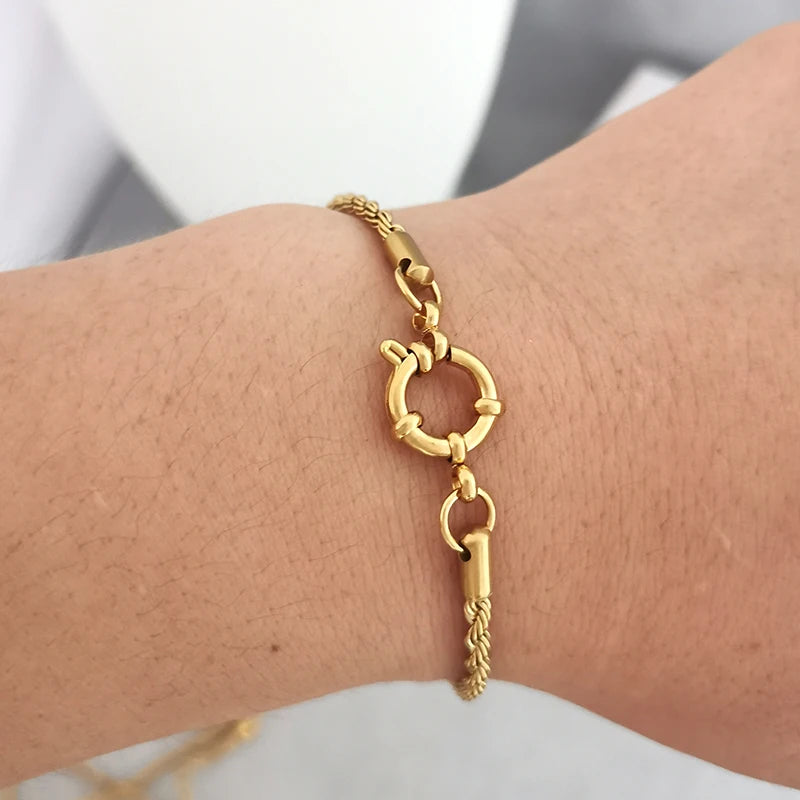 QMHJE Anchor Clasp Bracelet
