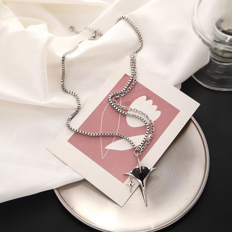 Cross Enamel Love Necklace Star Earrings