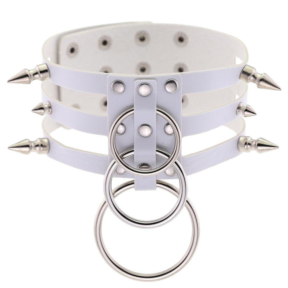 Dark Gothic Harajuku PU Leather Collar