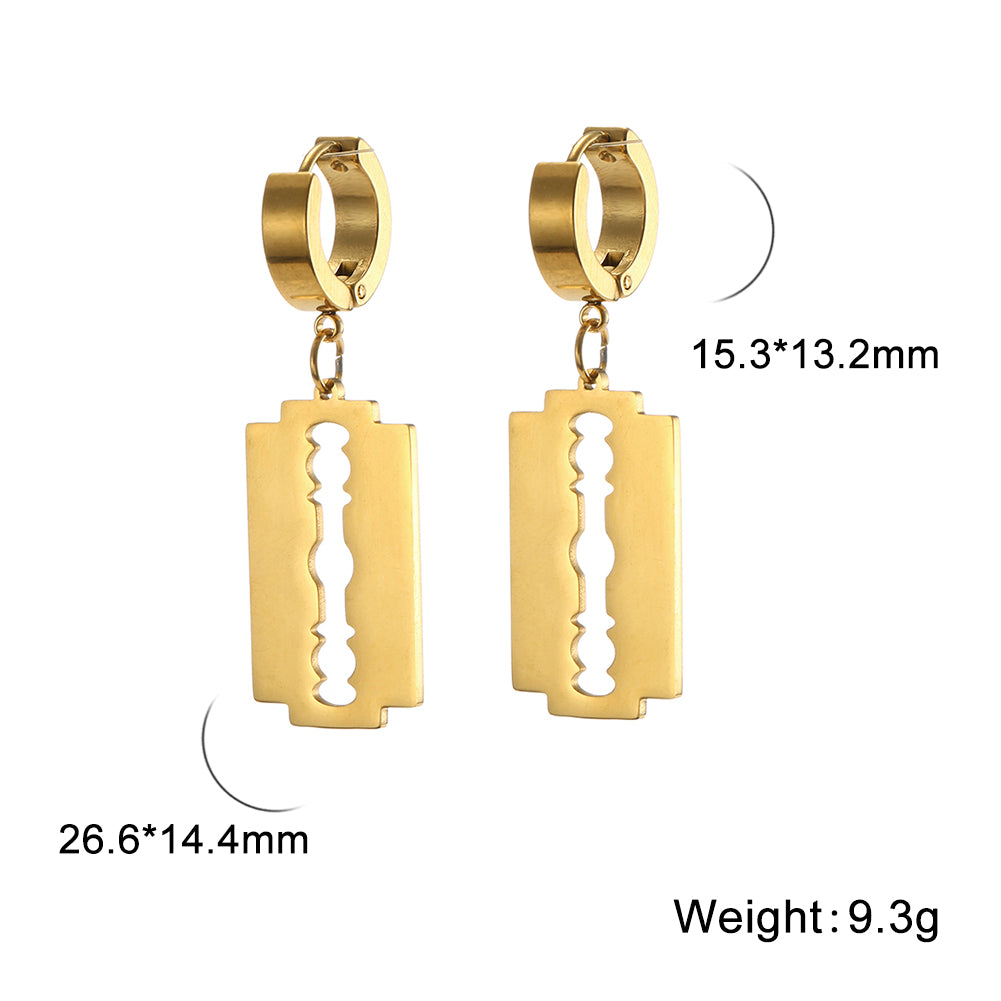 Vintage Personality Blade Pendant Earrings Female