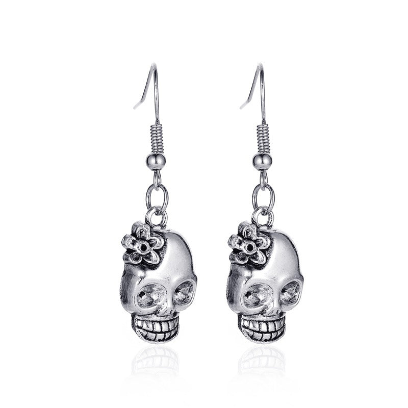 Vintage Skull Bat Spider Earrings