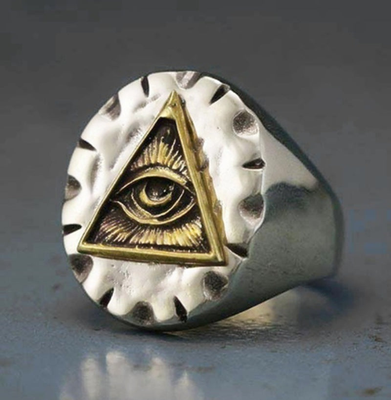 Alloy Ring Triangle Eye Of God