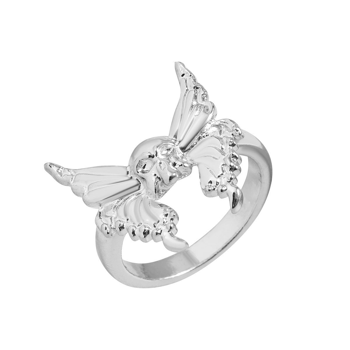 Vintage Punk Style Butterfly Skull Ring