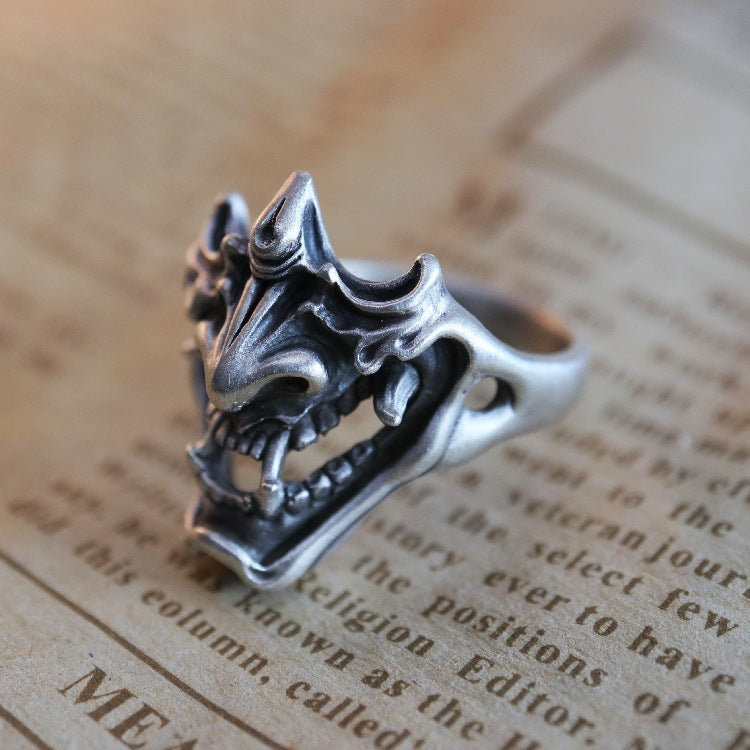 Thai Silver Japanese Frosted Skull Ring
